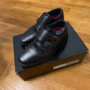 Joseph Allen Black Toddler Dress Shoes